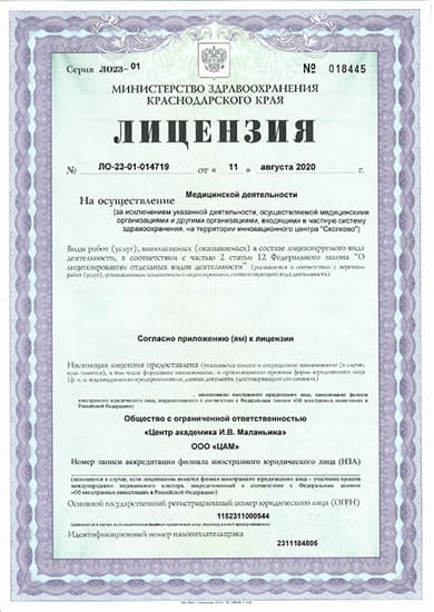 Лицензия на осуществление медицинской деятельности